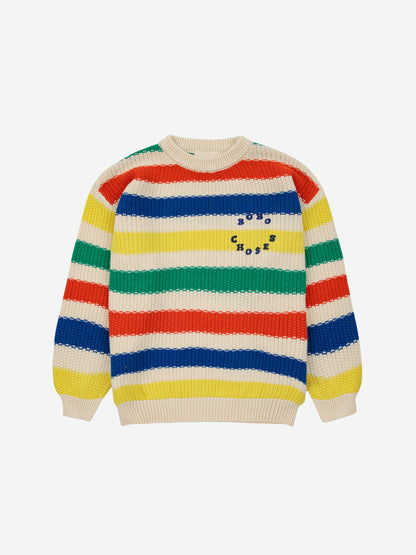 Pull Bobo Choses à rayures multicolores