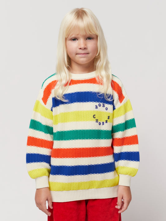 Pull Bobo Choses à rayures multicolores