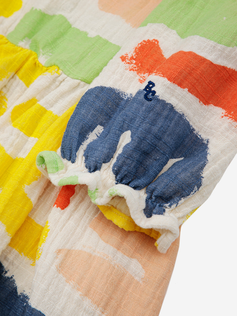 Robe de carnaval en tissu tissé avec manches bouffantes sur toute la longueur