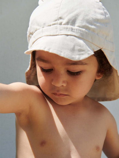 Chapeau de soleil en lin pour bébé