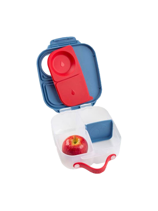 Eine kleine, kompakte Lunchbox mit Fächern