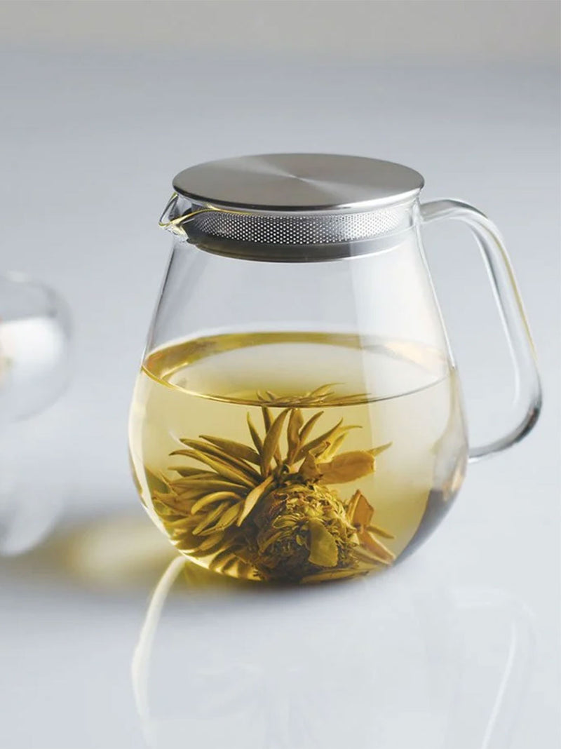 Wasserkocher aus Glas mit Teesieb