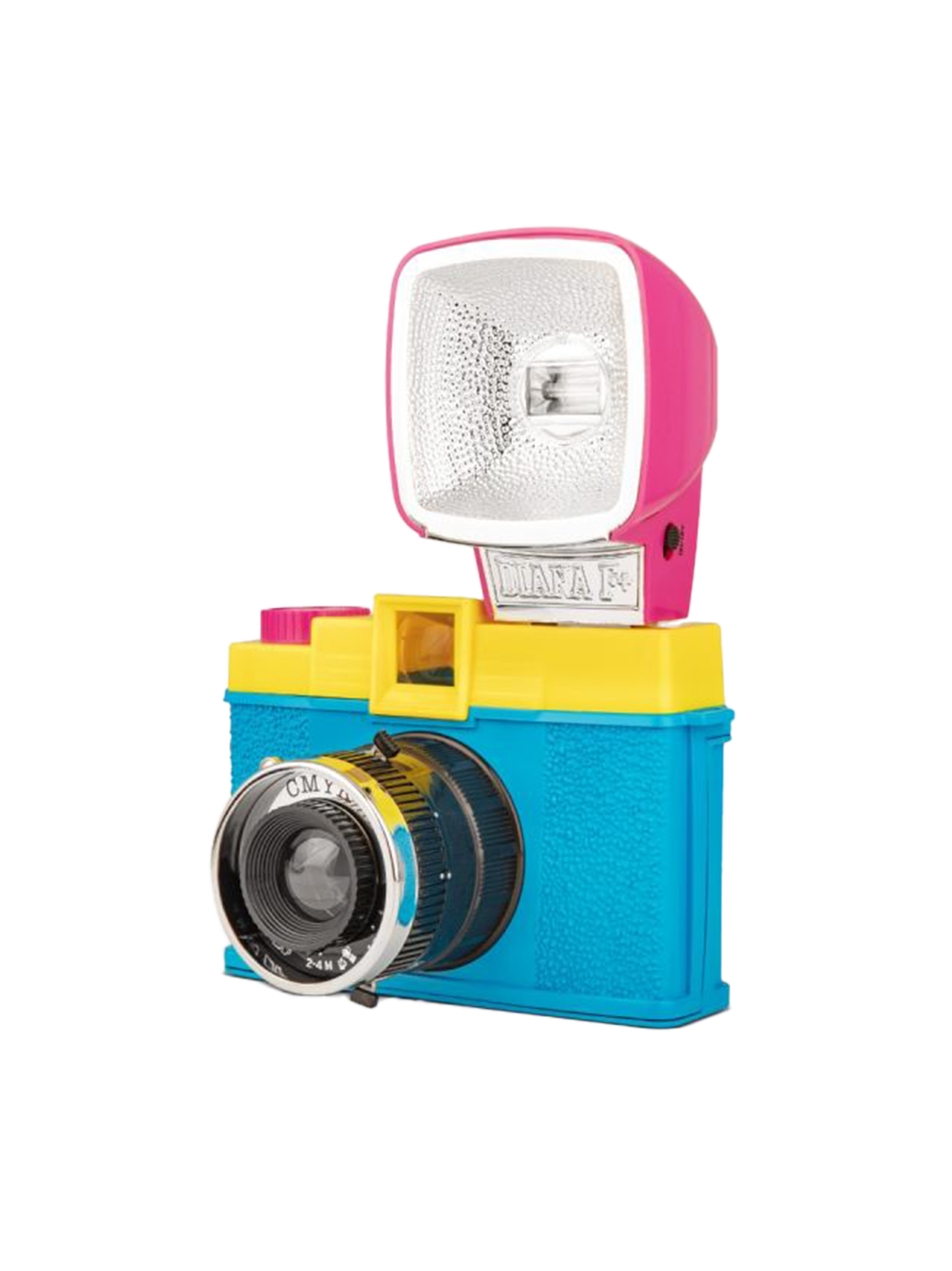 Appareil photo analogique avec appareil photo Diana F+ et lampe flash