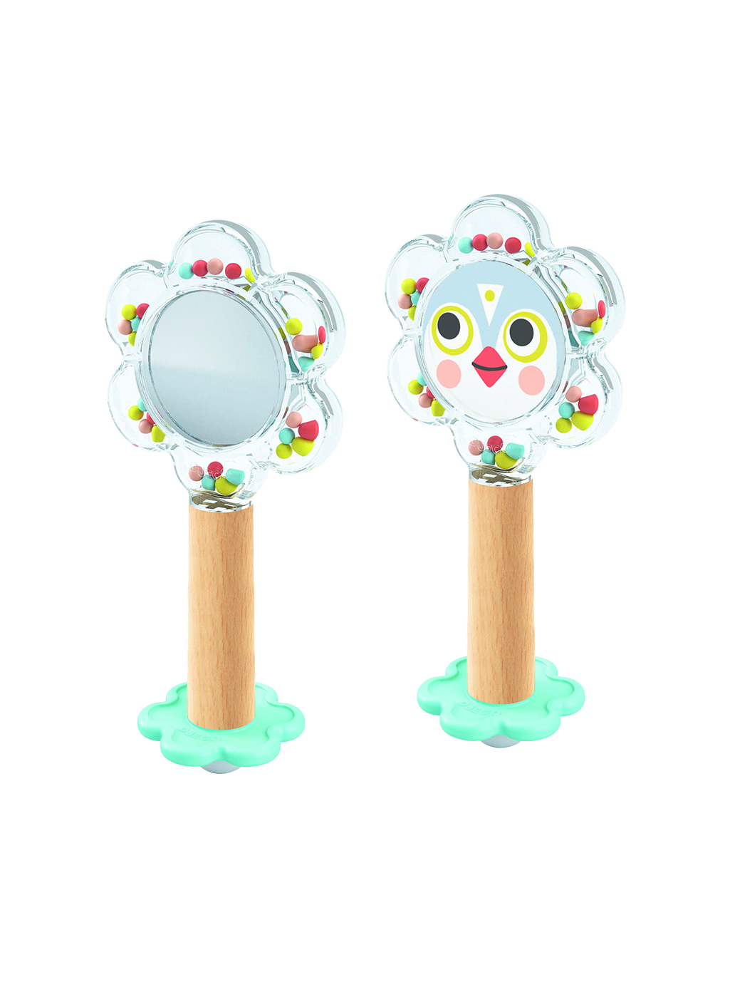 Baby-Blumenrassel mit Spiegel
