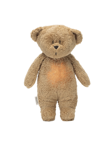 summender Bio-Teddybär mit Nachttischlampe cappuccino