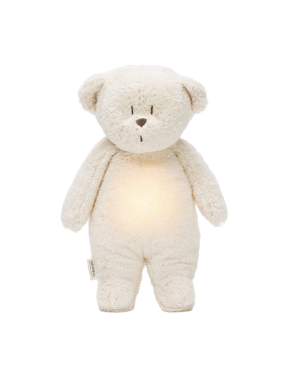 Ours en peluche bio fredonnant avec une lampe de chevet