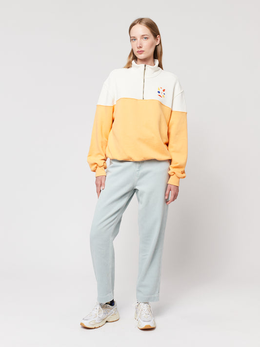 Sweat zippé color block