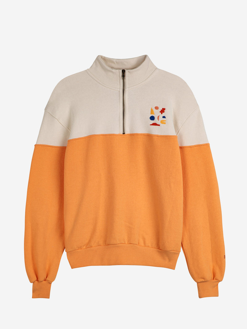 Sweat zippé color block