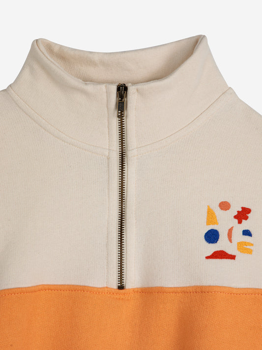 Sweat zippé color block