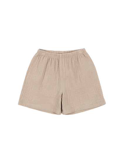 Short en mousseline olive