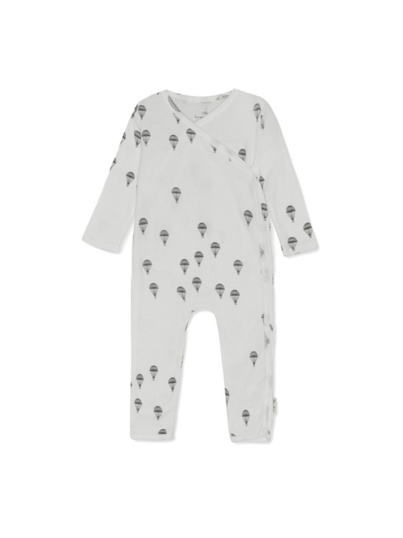 Pyjama cache-cœur en coton biologique Onesie nouveau-né