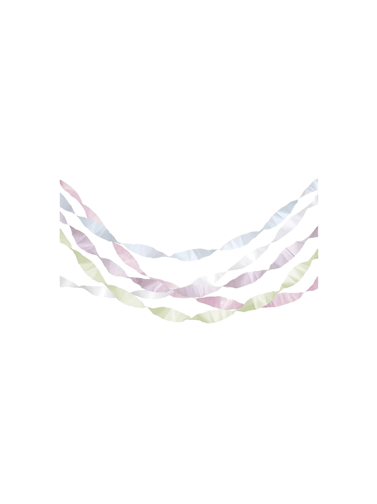 Luftschlangen aus Papierkrepp