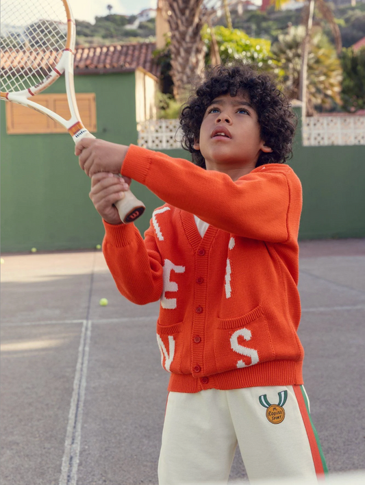 Cardigan tricoté tennis