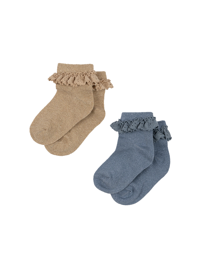 Lot de 2 chaussettes Dentelle Lurex