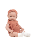 Grande poupée bébé 47 cm en barboteuse mousseline