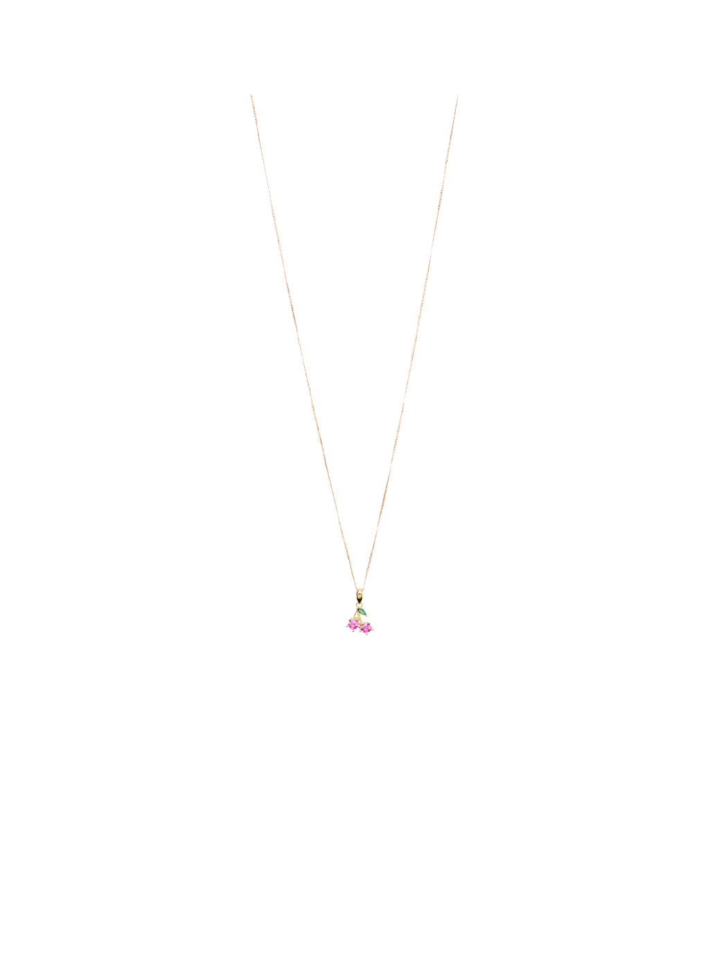 Collier pendentif cerise