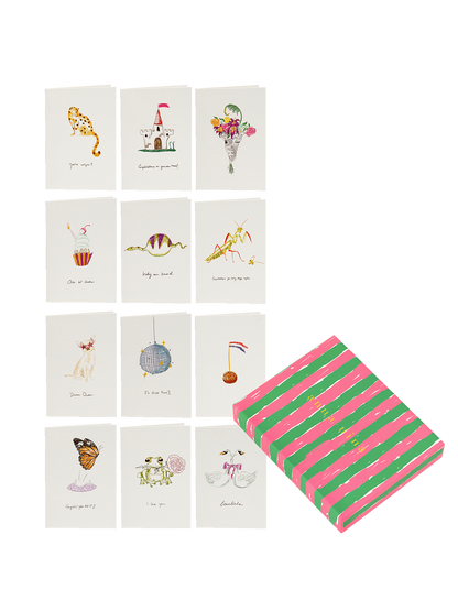 Lot de 12 cartes de vœux