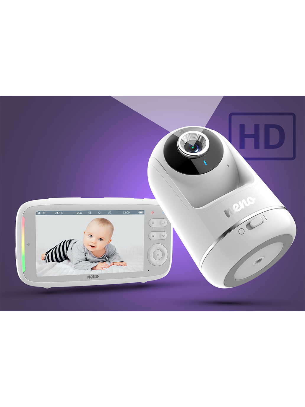 Moniteur vidéo pour bébé Neno Vista avec récepteur sans fil