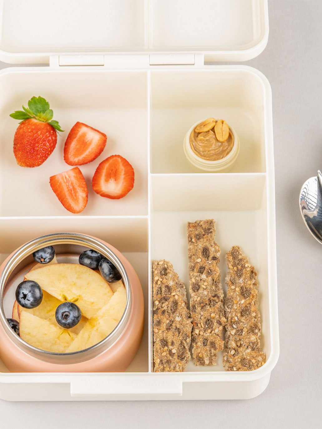 Große Lunchbox aus Tritan mit Thermobehälter