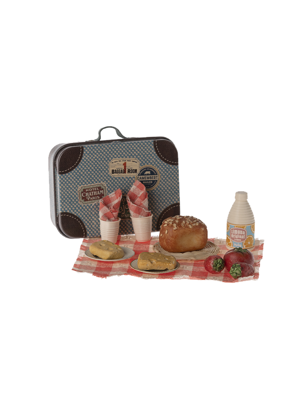 Miniatur-Picknickset im Koffer