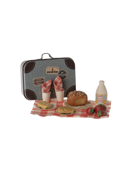 Miniatur-Picknickset im Koffer