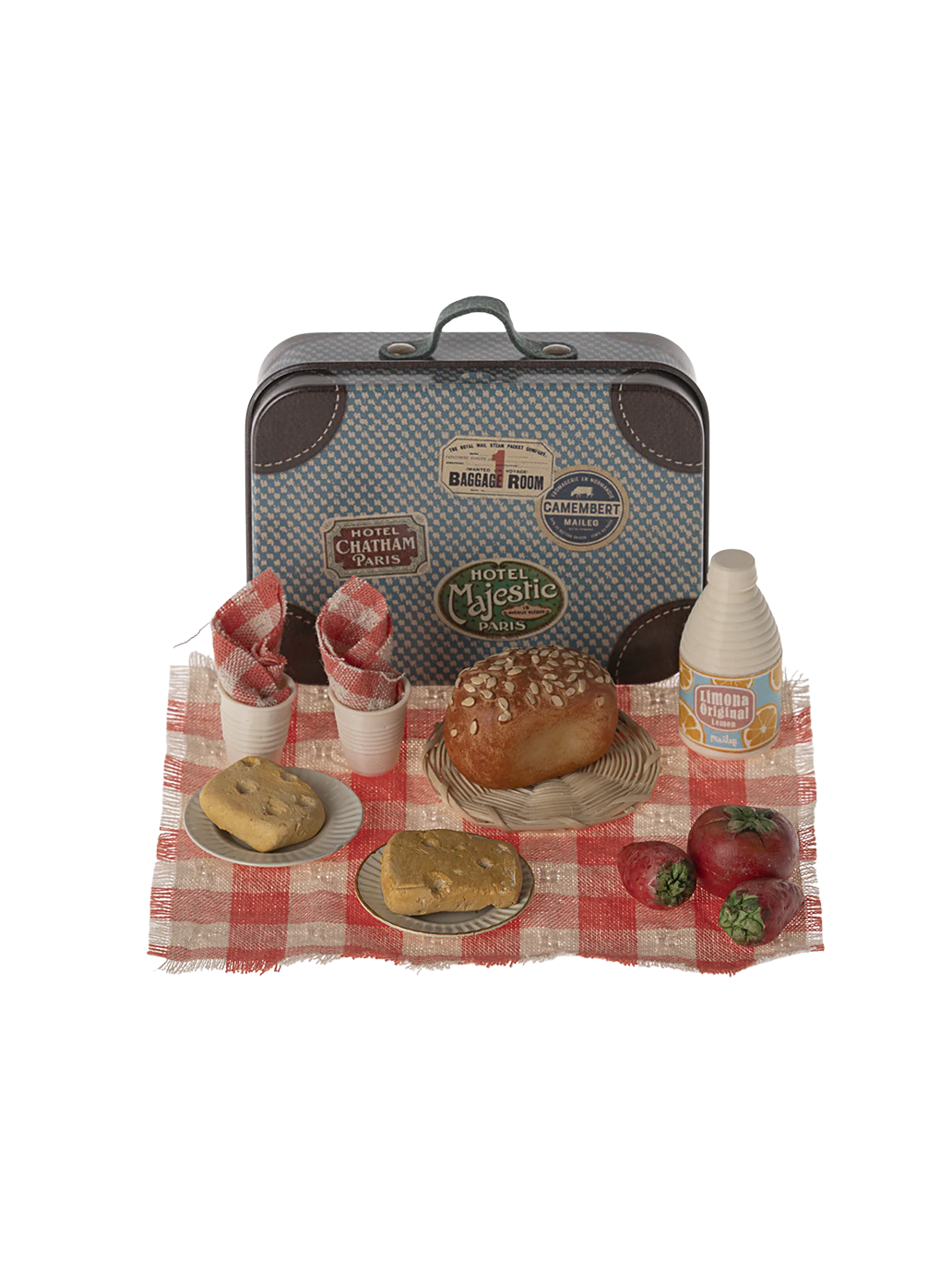 Miniatur-Picknickset im Koffer