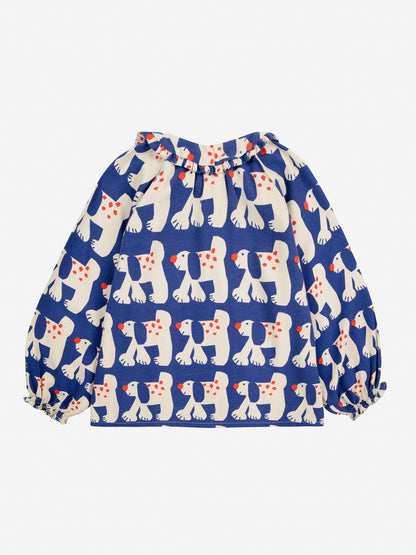 Fairy Dog - Blouse tissée à manches ranglan sur l&#39;ensemble