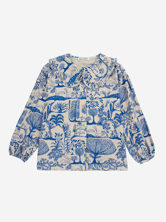 Bluse mit Allover-Print „Wonderland“