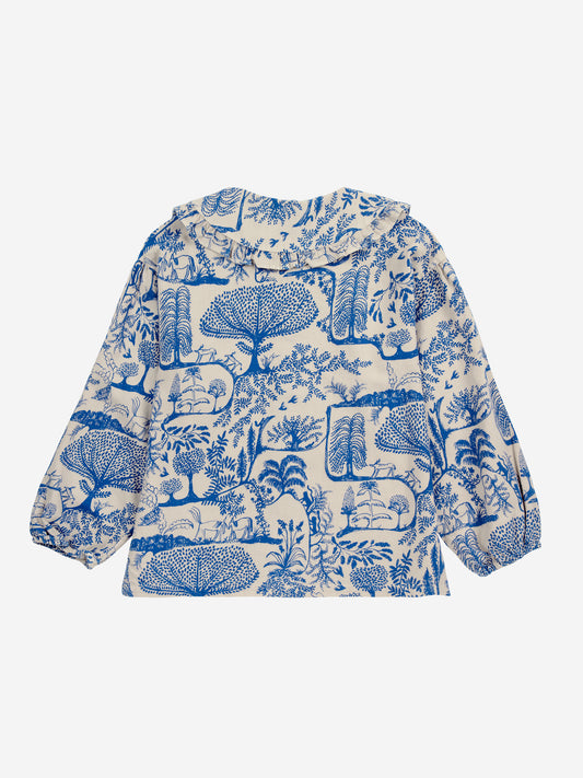 Bluse mit Allover-Print „Wonderland“