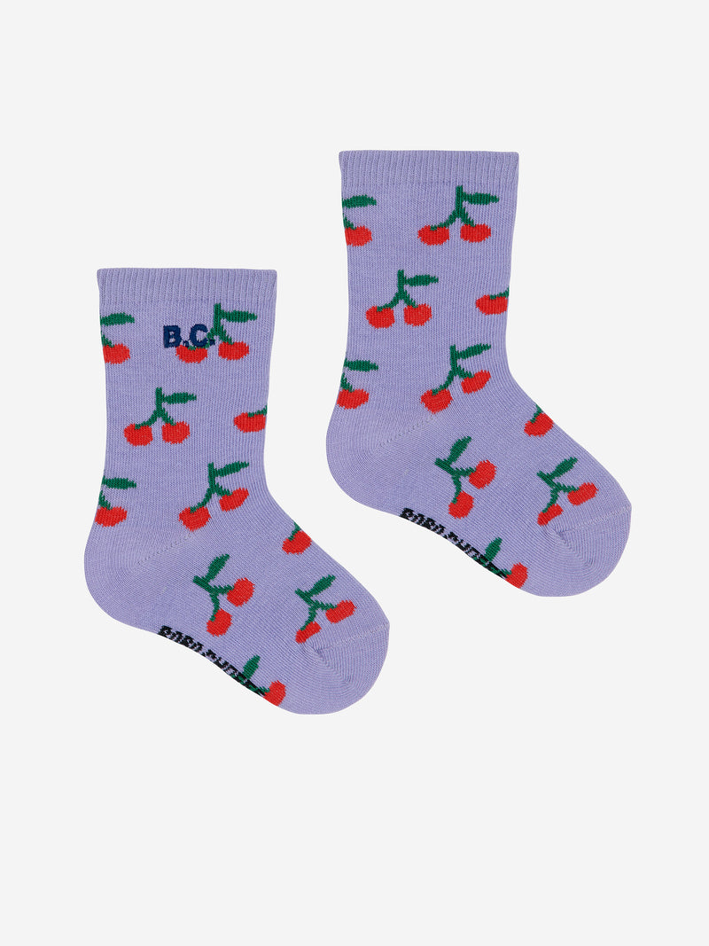 Kurze Socken mit durchgehendem „Baby Cherry“-Print