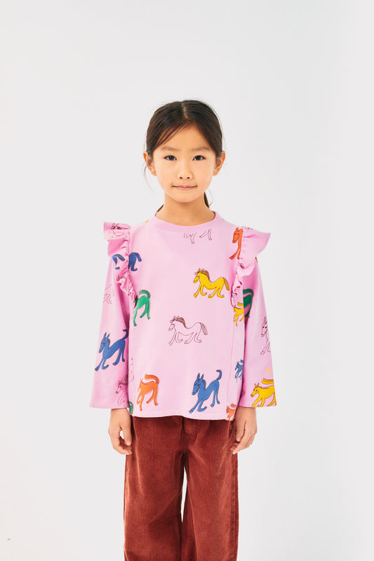 Wonder Horse - Sweat-shirt à volants sur l&#39;ensemble