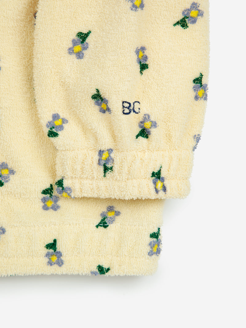 Sweatshirt mit Reißverschluss und Blumenmuster „Baby Pansy Flower“