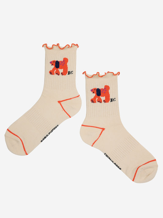 Kurze Socken mit Feenhund-Motiv