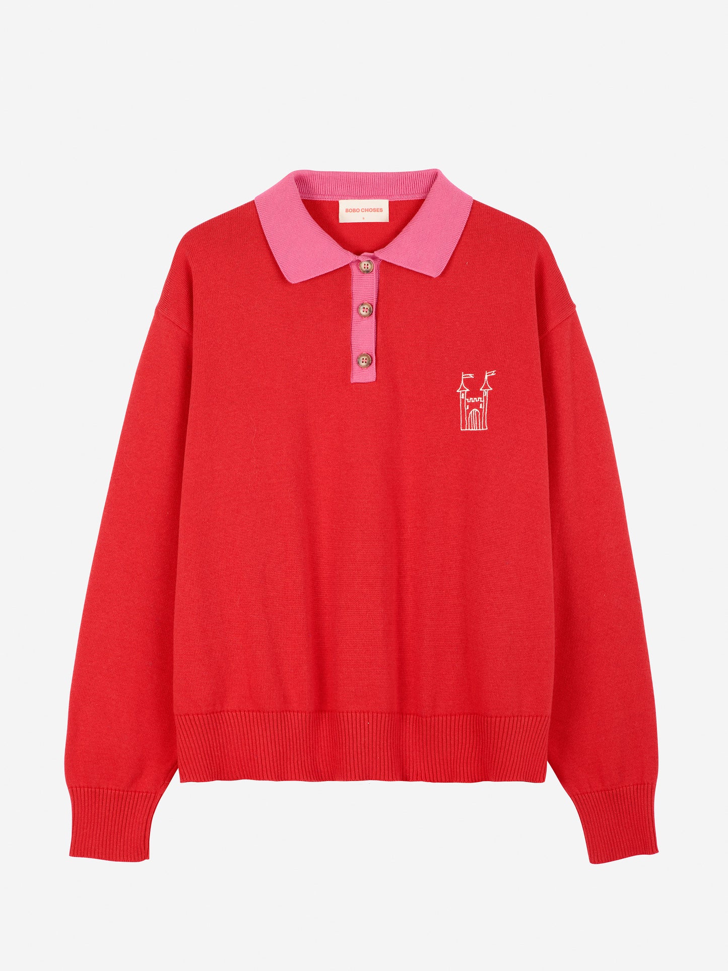 Polopullover „Faraway Castle“ im Farbblockdesign