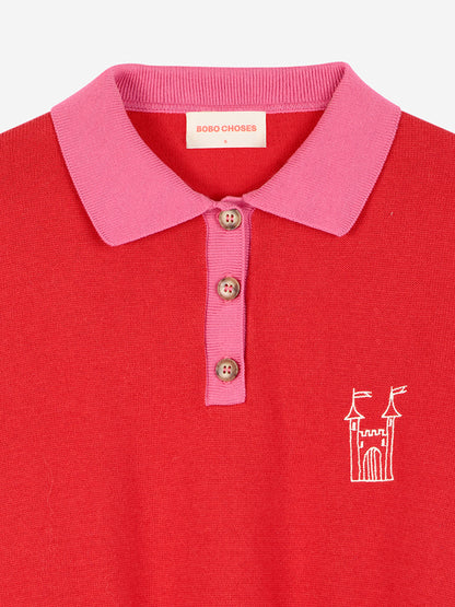 Polopullover „Faraway Castle“ im Farbblockdesign