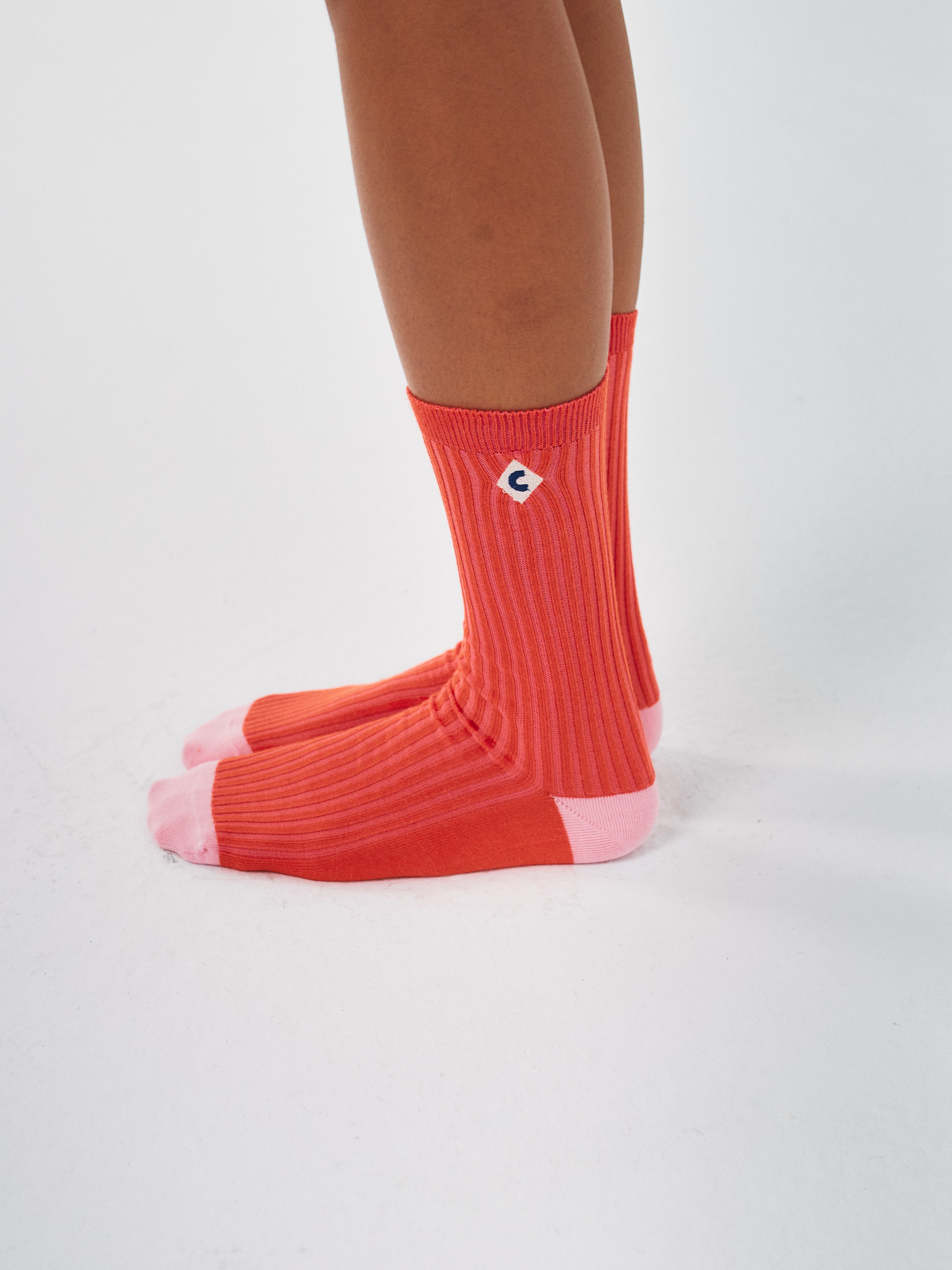 Chaussettes longues color block