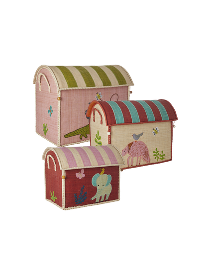 Paniers de rangement en raphia lot de 3