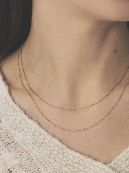 Collier Ancre Plaine 14K