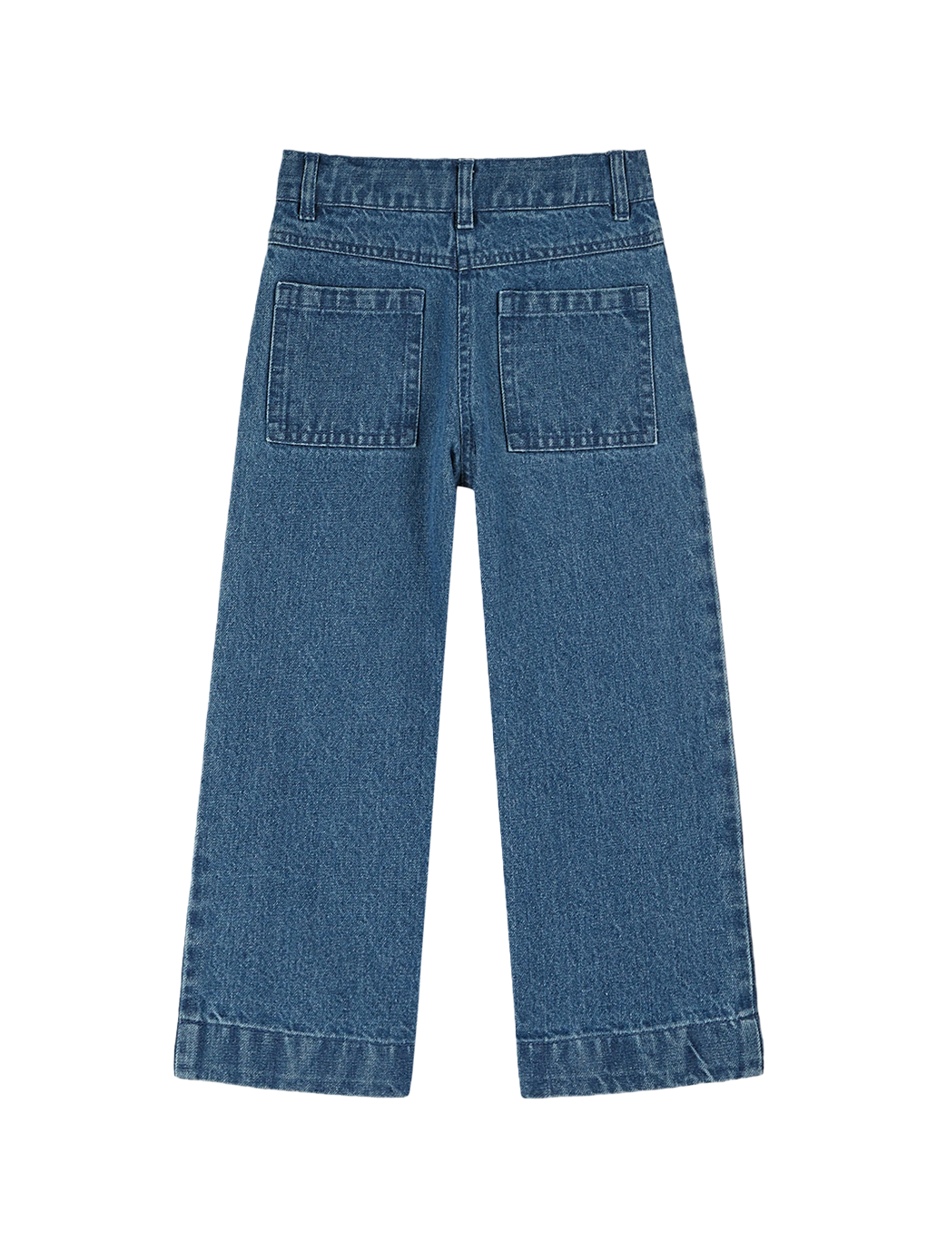 Pantalon brodé à poches fleuries