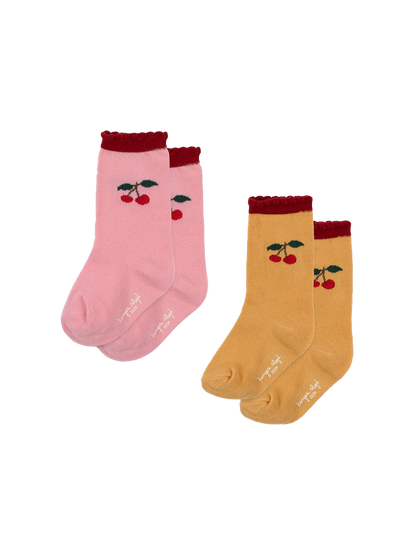 Lot de 2 paires de chaussettes à volants en jacquard