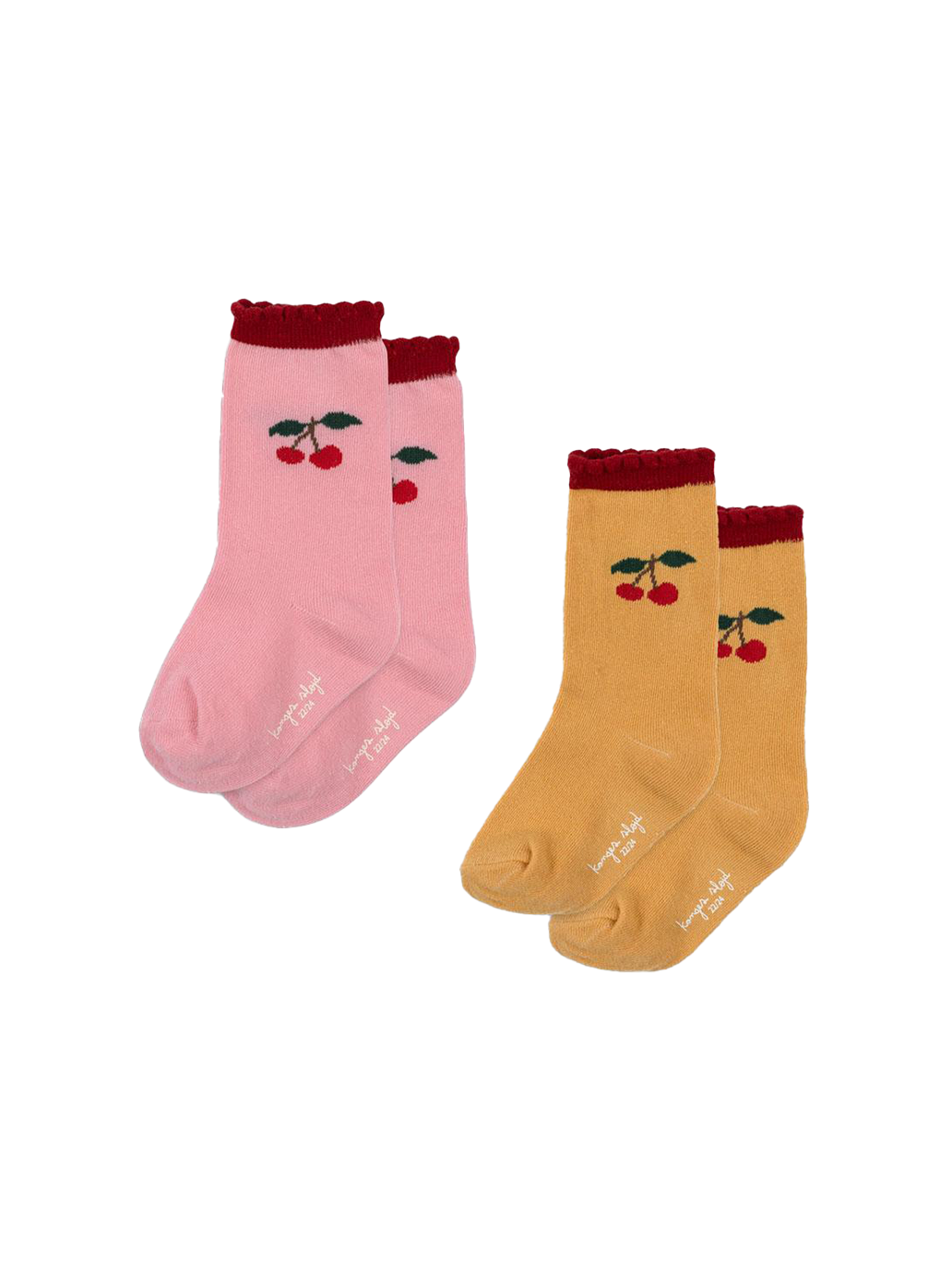 Lot de 2 paires de chaussettes à volants en jacquard