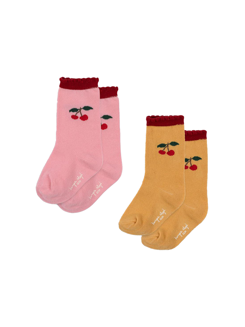 Lot de 2 paires de chaussettes à volants en jacquard