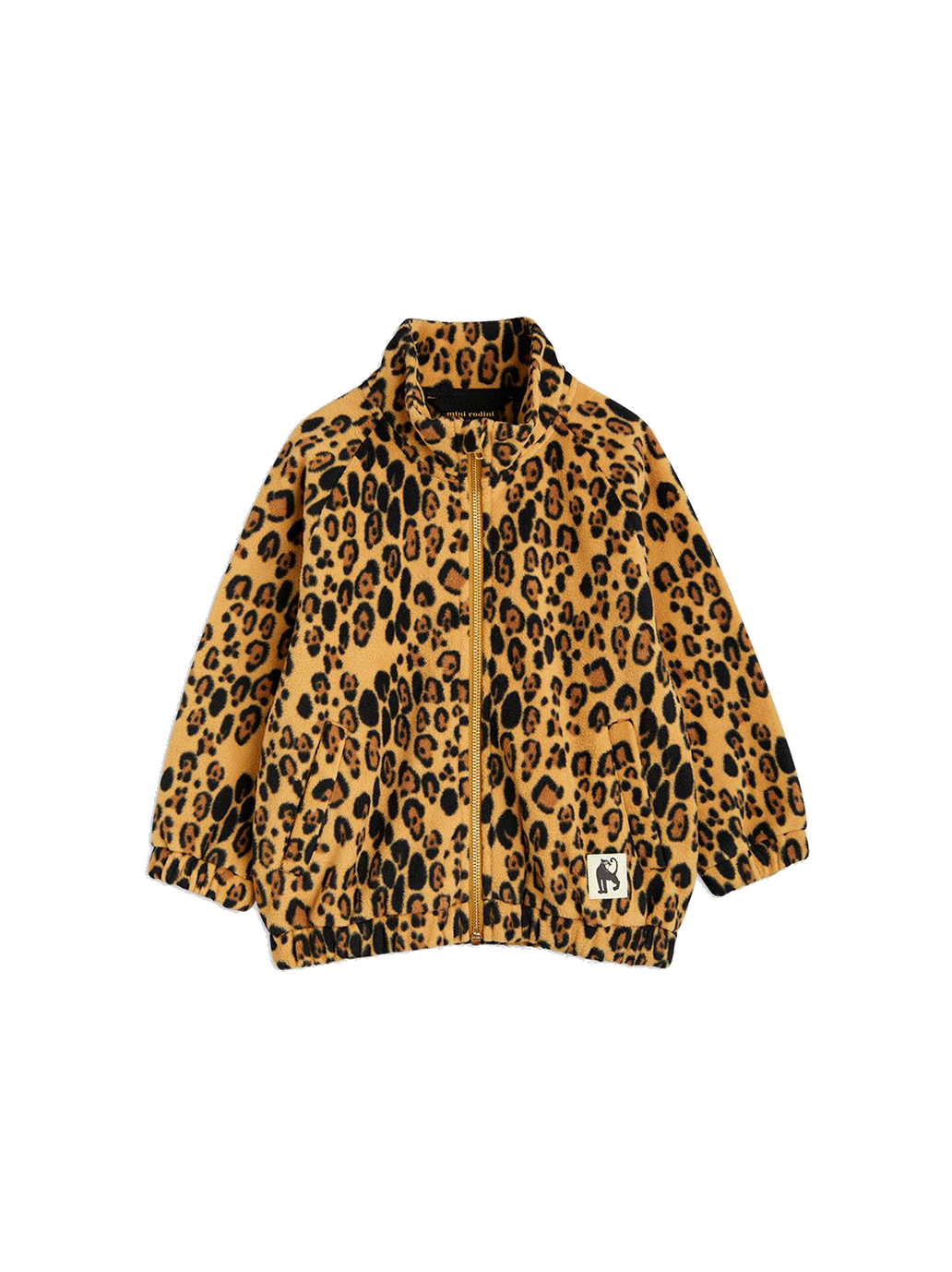 Fleecejacke mit Leopardenmuster