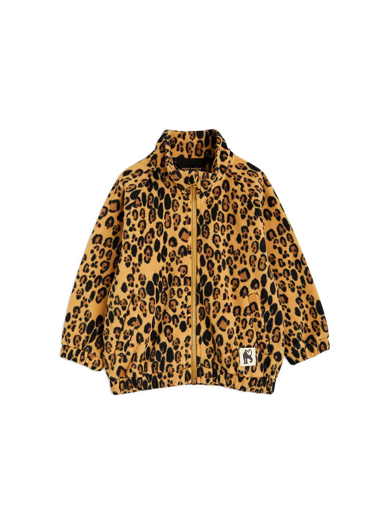 Fleecejacke mit Leopardenmuster