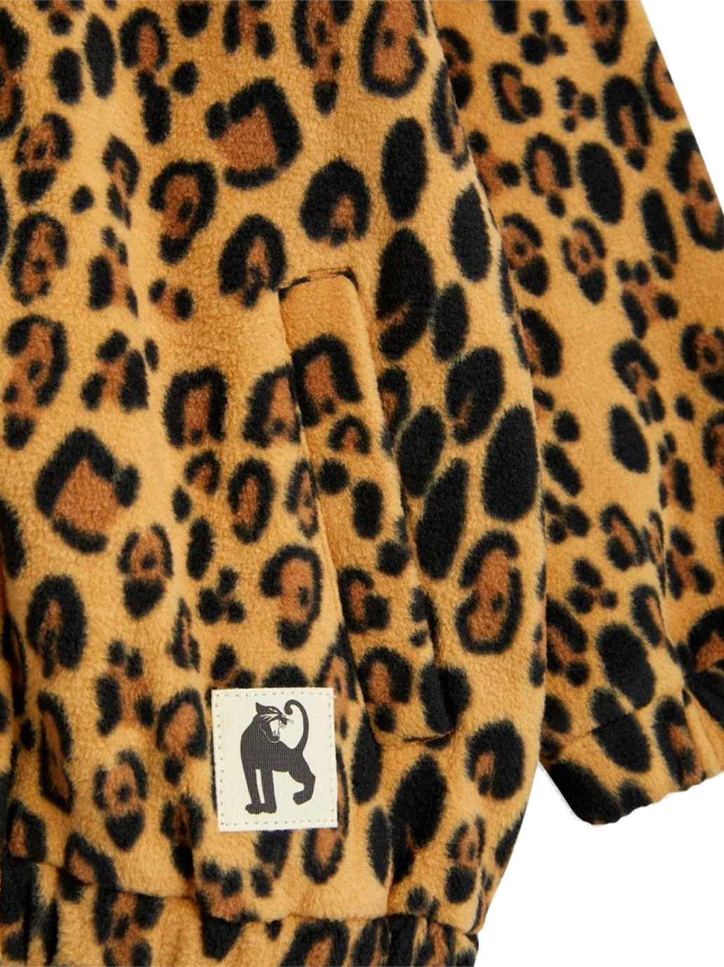 Fleecejacke mit Leopardenmuster