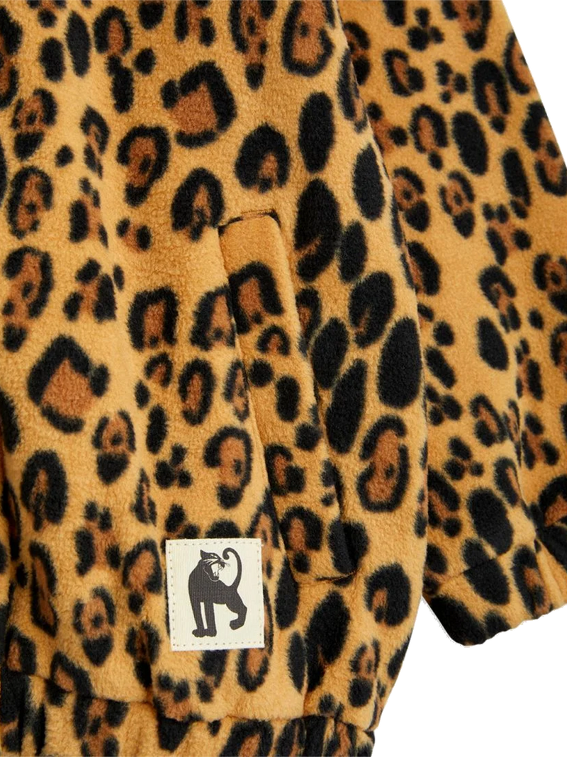 Fleecejacke mit Leopardenmuster