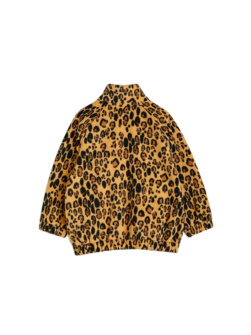 Fleecejacke mit Leopardenmuster