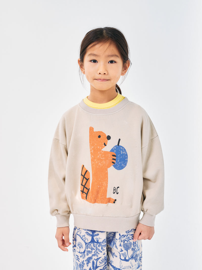 Sweatshirt mit Aufschrift „Hungry Squirrel“