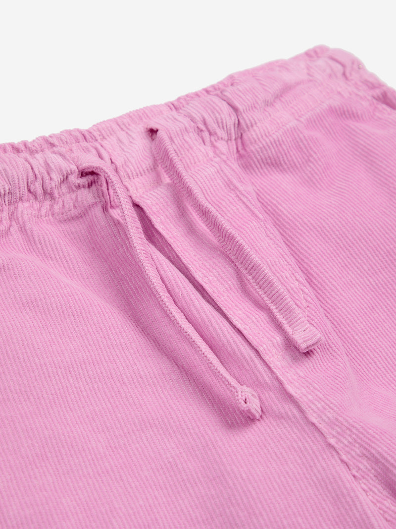 Pantalon droit en velours côtelé rose Abracadabra