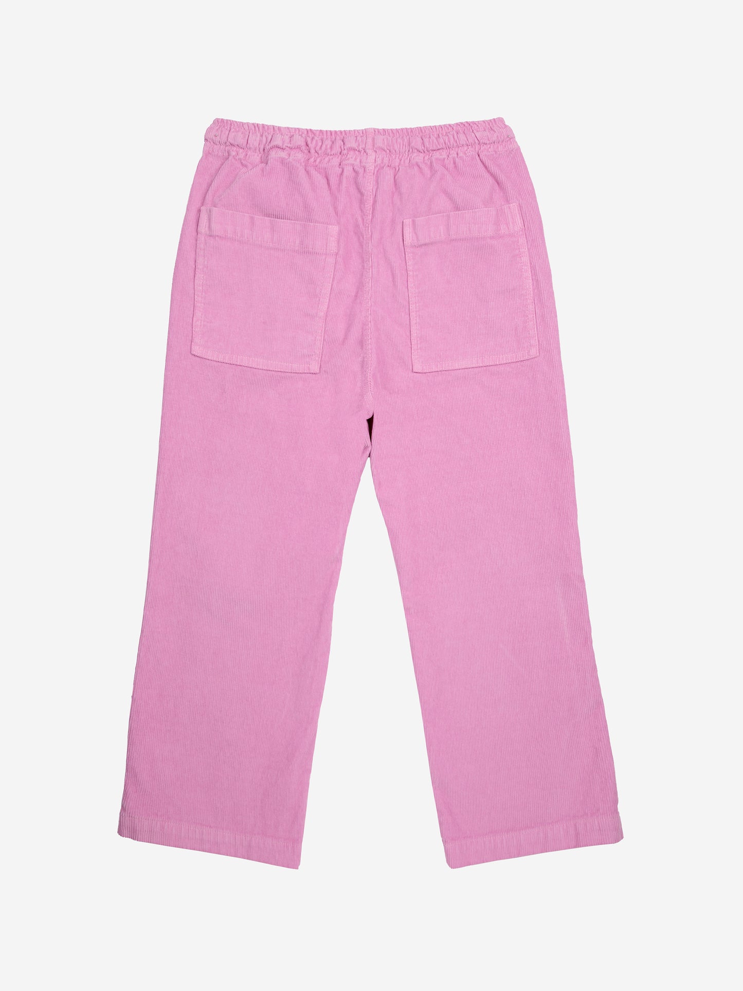 Pantalon droit en velours côtelé rose Abracadabra